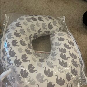 Boppy Nursing Pillow with Gray Elephant Pattern